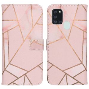 iMoshion Design Softcase Bookcase Samsung Galaxy A21s - Pink Graphic