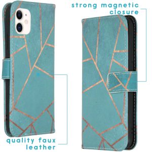 iMoshion Design Softcase Bookcase iPhone 11 - Blue Graphic