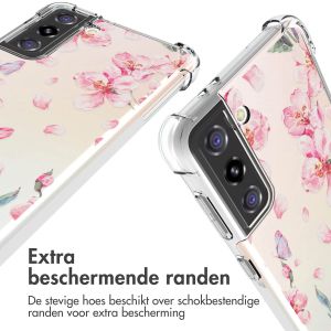 iMoshion Design hoesje met koord Samsung Galaxy S21 - Bloem - Roze
