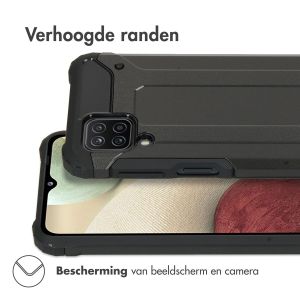 iMoshion Rugged Xtreme Backcover Samsung Galaxy A12 - Zwart