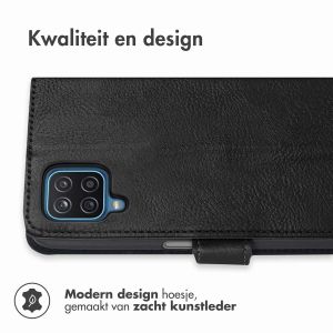 iMoshion Luxe Bookcase Samsung Galaxy A12 - Zwart