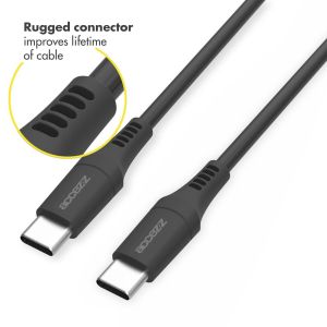 Accezz USB-C naar USB-C kabel - 0,2 meter - Zwart