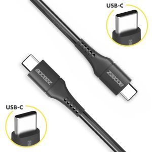 Accezz USB-C naar USB-C kabel - 1 meter - Zwart