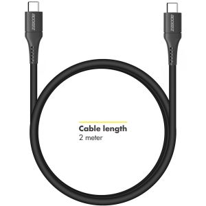Accezz USB-C naar USB-C kabel - 2 meter - Zwart
