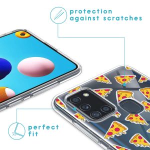 iMoshion Design hoesje Samsung Galaxy A21s - Pizza - Geel