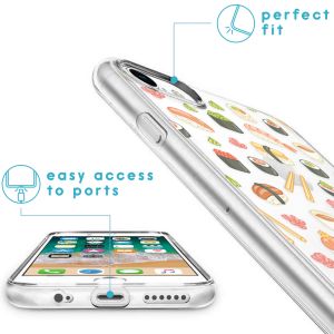 iMoshion Design hoesje iPhone SE (2022 / 2020) / 8 / 7  - Sushi - Multicolor