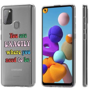 iMoshion Design hoesje Samsung Galaxy A21s - Quote - Multicolor