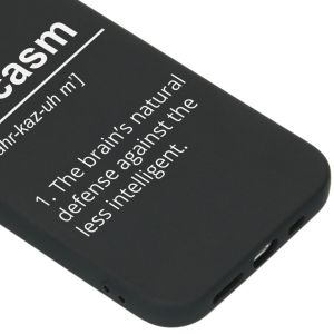 iMoshion Design hoesje iPhone 12 (Pro) - Quote - Zwart