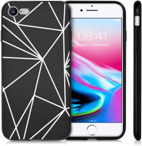iMoshion Design hoesje iPhone SE (2022 / 2020) / 8 / 7  - Grafisch - Lijn Zwart