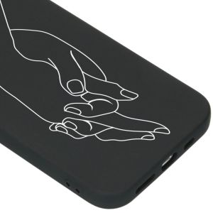 iMoshion Design hoesje iPhone 12 (Pro) - Hand - Zwart