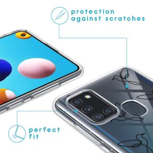 iMoshion Design hoesje Samsung Galaxy A21s - Vogels - Transparant