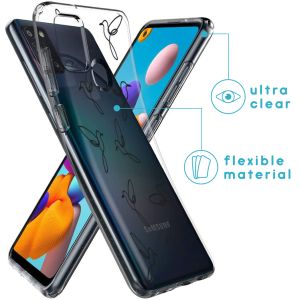 iMoshion Design hoesje Samsung Galaxy A21s - Vogels - Transparant