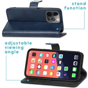 iMoshion Luxe Bookcase iPhone 13 Pro Max - Donkerblauw