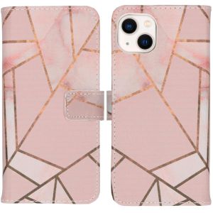 iMoshion Design Softcase Bookcase iPhone 13 - Pink Graphic