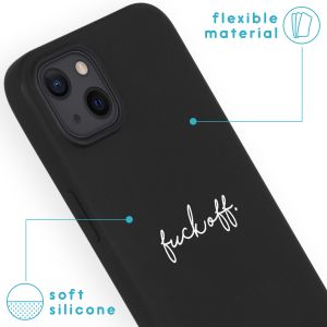 iMoshion Design hoesje iPhone 13 - Fuck Off - Zwart