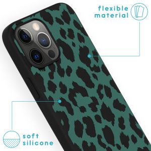 iMoshion Design hoesje iPhone 13 Pro Max - Luipaard - Groen / Zwart