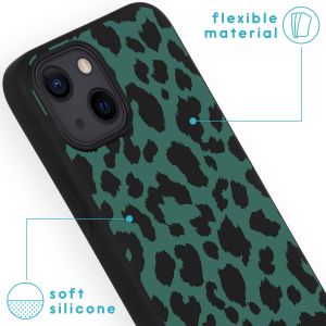 iMoshion Design hoesje iPhone 13 Mini - Luipaard - Groen / Zwart