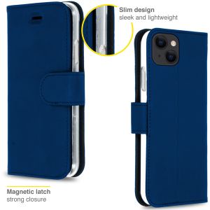 Accezz Wallet Softcase Bookcase iPhone 13 - Donkerblauw