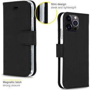 Accezz Wallet Softcase Bookcase iPhone 13 Pro Max - Zwart