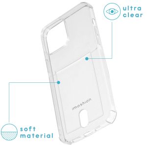 iMoshion Softcase Backcover met pashouder iPhone 13 Pro Max - Transparant