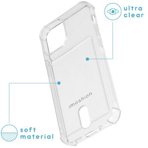 iMoshion Softcase Backcover met pashouder iPhone 13 Mini - Transparant