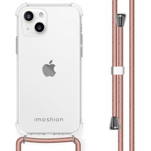 iMoshion Backcover met koord iPhone 13 Mini - Rosé Goud