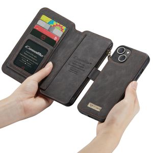 CaseMe Luxe 2 in 1 Portemonnee Bookcase iPhone 13 Mini - Zwart