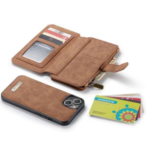 CaseMe Luxe 2 in 1 Portemonnee Bookcase iPhone 13 Mini - Bruin