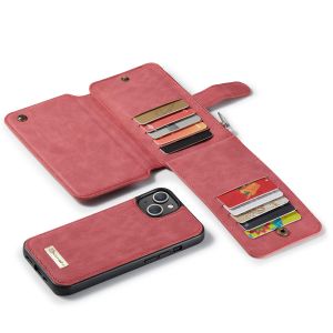 CaseMe Luxe 2 in 1 Portemonnee Bookcase iPhone 13 - Rood