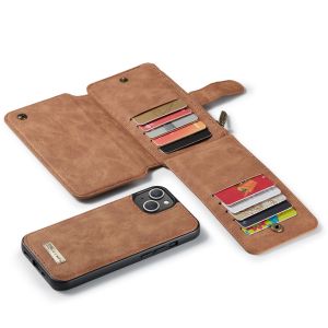 CaseMe Luxe 2 in 1 Portemonnee Bookcase iPhone 13 - Bruin