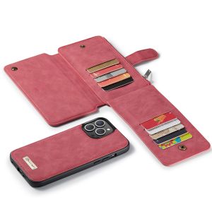 CaseMe Luxe 2 in 1 Portemonnee Bookcase iPhone 13 Pro - Rood