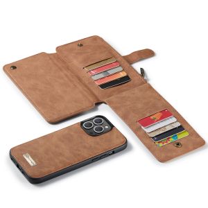 CaseMe Luxe 2 in 1 Portemonnee Bookcase iPhone 13 Pro - Bruin