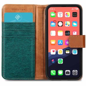 iMoshion Luxe Canvas Bookcase iPhone 13 - Groen