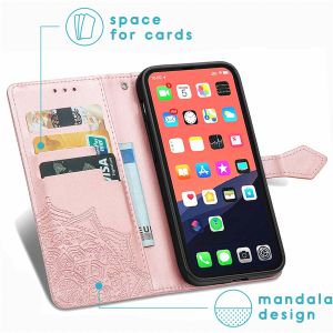 iMoshion Mandala Bookcase iPhone 13 Pro - Rosé Goud