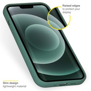 Accezz Liquid Silicone Backcover met MagSafe iPhone 13 Mini - Groen