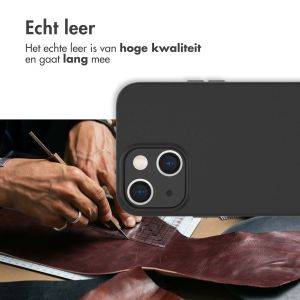 Accezz Leather Backcover met MagSafe iPhone 13 Mini - Zwart