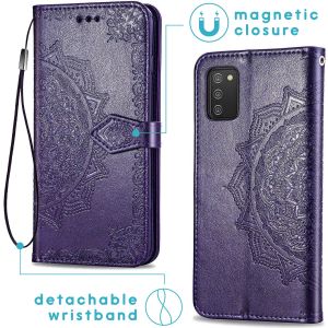 iMoshion Mandala Bookcase Samsung Galaxy A03s - Paars