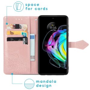 iMoshion Mandala Bookcase Motorola Moto Edge 20 - Rosé Goud
