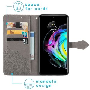 iMoshion Mandala Bookcase Motorola Moto Edge 20 - Grijs