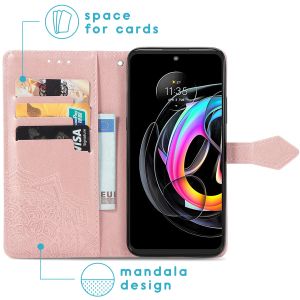 iMoshion Mandala Bookcase Motorola Moto Edge 20 Lite - Rosé Goud