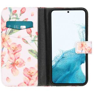 iMoshion Design Softcase Bookcase Samsung Galaxy S22 - Blossom Watercolor