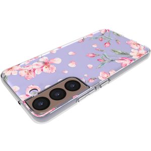 iMoshion Design hoesje Samsung Galaxy S22 - Bloem - Roze