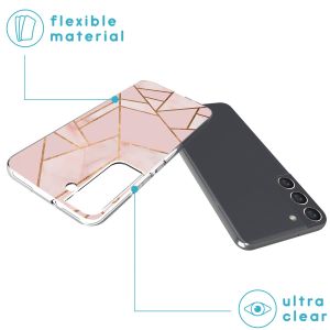 iMoshion Design hoesje Samsung Galaxy S22 Plus - Grafisch Koper / Roze