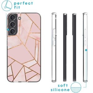 iMoshion Design hoesje Samsung Galaxy S22 Plus - Grafisch Koper / Roze