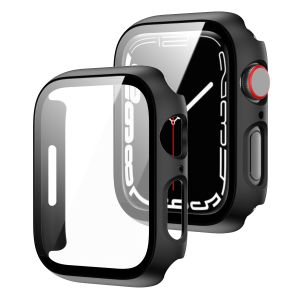 iMoshion Hardcase + Screenprotector Apple Watch Serie 7 - 41 mm - Zwart