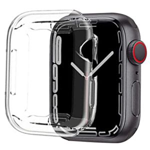 iMoshion Softcase + Screenprotector Apple Watch Serie 7 - 41 mm - Transparant
