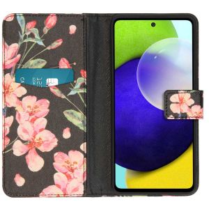 iMoshion Design Softcase Bookcase Samsung Galaxy A53 - Blossom Black