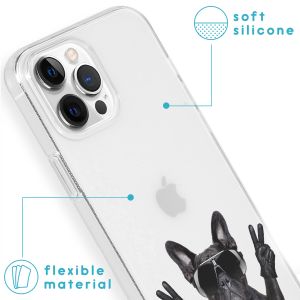 iMoshion Design hoesje iPhone 13 Pro - Bulldog - Zwart