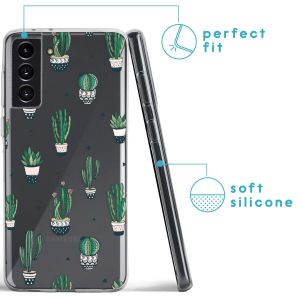 iMoshion Design hoesje Samsung Galaxy S21 FE - Cactus - Groen