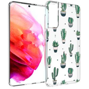 iMoshion Design hoesje Samsung Galaxy S21 FE - Cactus - Groen